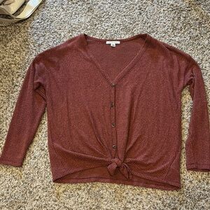 American Eagle Outfitters Rust Knit Sweater